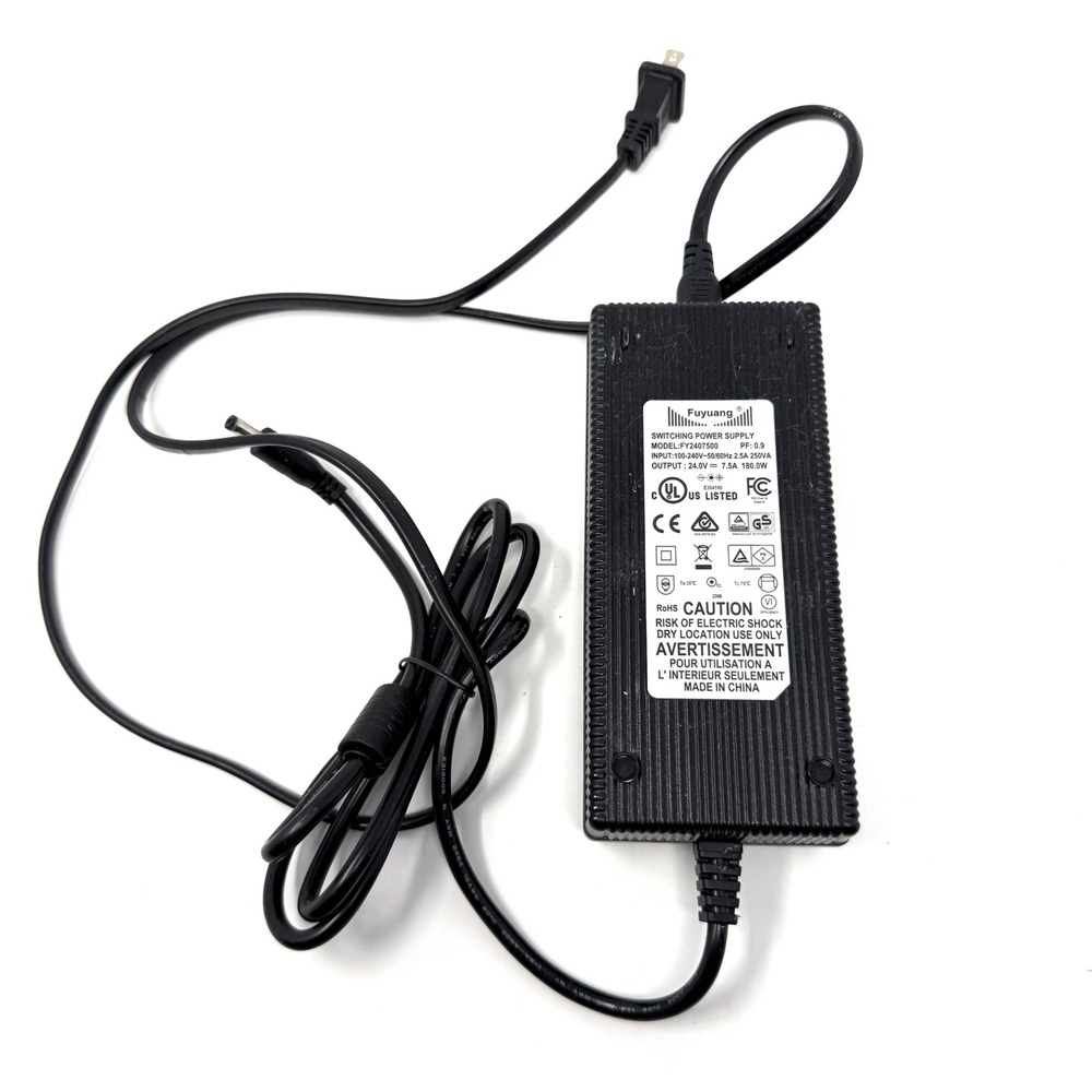 Fuyuang FY2407500 Switching Power Supply 24V 7.5A 180W AC DC Adapter Black